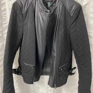 Ralph Lauren leather/mixed media jacket